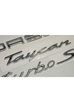Porsche Taycan Turbo S Bagaj 3m 3d Abs Yazı Logo Amblem Seti Uyumlu