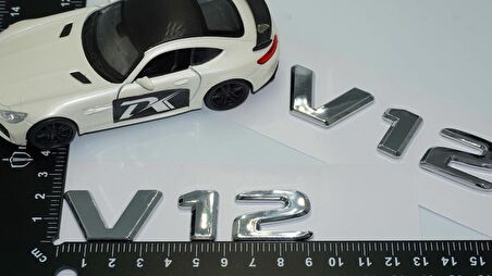 Dk V12 Çamurluk Yanı Krom Abs 3m 3d Yazı Logo Seti Benz İle Uyumlu