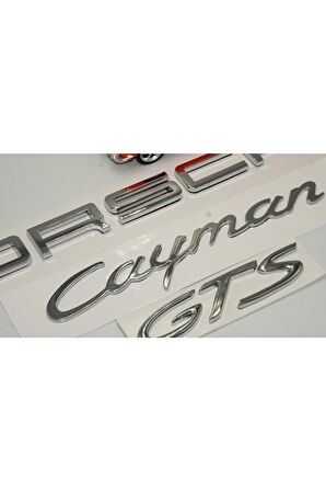 Porsche Cayman Gts Bagaj 3m 3d Abs Uyumlu Yazı Logo Amblem Seti