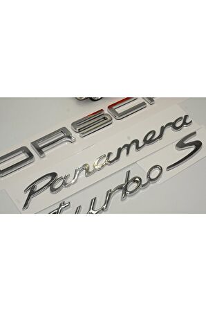 Porsche Panamera Uyumlu  Turbo S Bagaj 3m 3d Abs Yazı Logo Amblem Seti