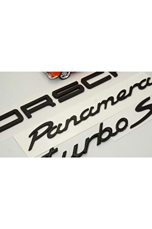 Porsche Panamera Turbo Uyumlu S Bagaj 3m 3d Abs Yazı Logo Amblem Seti