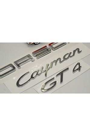 Porsche Cayman Gt4 Bagaj 3m 3d Abs Yazı Logo Amblem Seti