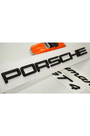 Porsche Cayman Gt4 Uyumlu Bagaj 3m 3d Abs Yazı Logo Amblem Seti