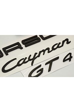 Porsche Cayman Gt4 Uyumlu Bagaj 3m 3d Abs Yazı Logo Amblem Seti