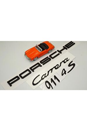 Porsche Carrera 911 4s Uyumlu Bagaj 3m 3d Abs Yazı Logo Amblem Seti