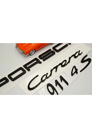 Porsche Carrera 911 4s Uyumlu Bagaj 3m 3d Abs Yazı Logo Amblem Seti