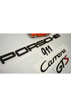 Porsche Carrera 911 Gts Bagaj 3m 3d Abs Yazı Logo Amblem Seti