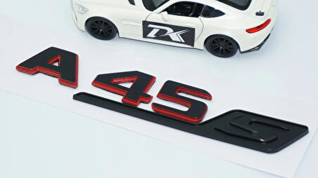 DK Tuning A 45S Bagaj Kırmızı Siyah ABS Yazı Logo Benz İle Uyumlu