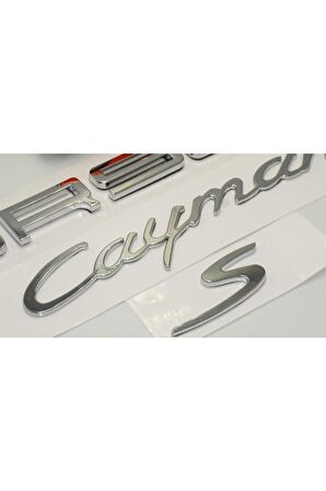 Porsche Cayman S Uyumlu Bagaj 3m 3d Abs Yazı Logo Amblem Seti
