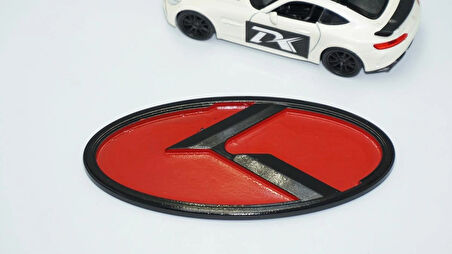 DK Tuning Kia Yeni Nesil Ön Kaput Siyah Kırmızı 3M 3D Logo Arma