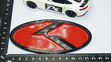 DK Tuning Kia Yeni Nesil Ön Kaput Siyah Kırmızı 3M 3D Logo Arma