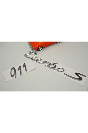 Porsche 911 Uyumlu Turbo S Bagaj 3m 3d Abs Yazı Logo Amblem Seti