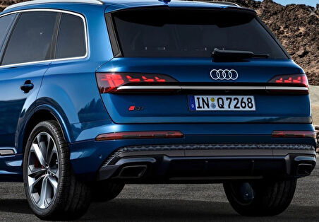 DK Tuning Q7 2025+ Bagaj Kırmızı Siyah 3M Yazı Logo Audi İle Uyumlu
