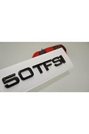 Audi 50 Tfsi Siyah Abs 3m 3d Bagaj Yazı Logo Orjinal Ürün