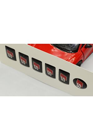 Audi S Cam Açma Jant Torpido Direksiyon Damla Sticker Logo Seti