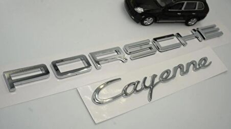 DK Tuning Porsche Cayenne Bagaj 3M 3D ABS Yazı Logo Amblem Seti