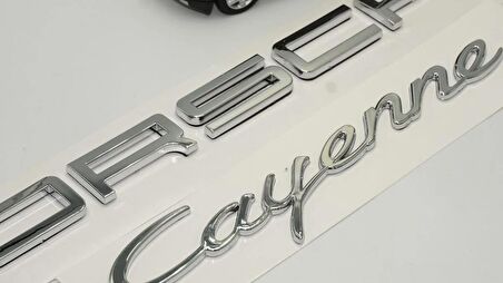 DK Tuning Porsche Cayenne Bagaj 3M 3D ABS Yazı Logo Amblem Seti
