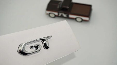 Dk Tuning GT Bagaj Krom Metal Yazı Logo Amblem Peugeot ile Uyumlu