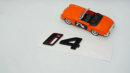 DK Tuning i4 Bagaj Siyah Kırmızı ABS 3M 3D Yazı Logo Bmw İle Uyumlu