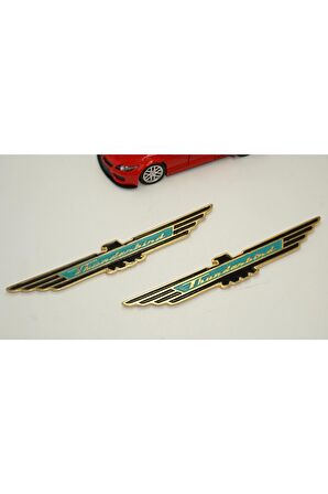 Ford Thunderbird Yeni Nesil Çamurluk Yanı 3m 3d Krom Metal Logo Amblem Seti