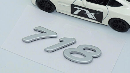 DK Tuning Porsche 718 Bagaj 3M 3D Gri ABS Yazı Logo Amblem