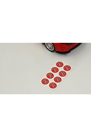 Citroen Logo Jant Torpido Direksiyon 9mm Damla Sticker Logo Seti