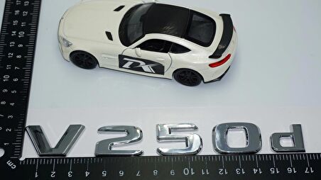 DK Tuning V 250d Bagaj Krom ABS 3M 3D Yazı Logo Benz İle Uyumlu