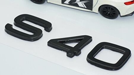 DK Tuning S40 Siyah ABS 3M 3D Bagaj Yazı Logo Volvo İle Uyumlu