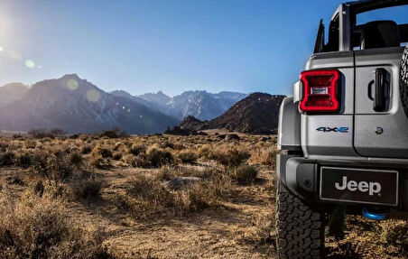 DK Tuning Wrangler JL 4XE Siyah Mavi Kaput Yazı Jeep İle Uyumlu