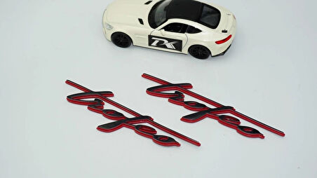 DK Tuning Maserati Trofeo Çamurluk Siyah Kırmızı Yazı Logo Amblem