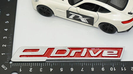 DK Tuning eDrive Bagaj Gri Kırmızı 11cm Yeni Nesil Yazı Bmw İle Uyumlu