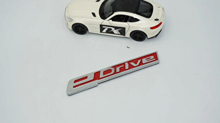 DK Tuning eDrive Bagaj Gri Kırmızı 11cm Yeni Nesil Yazı Bmw İle Uyumlu