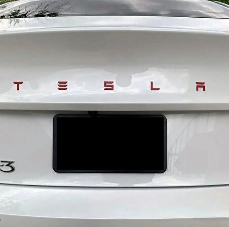 DK Tuning Tesla Model 3 Y S X Series Bagaj Kırmızı Uzun Yazı Logo