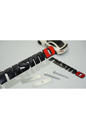 DK Nissan Nismo Siyah Kırmızı Bagaj Ve Ön Panjur Logo Arma Amblem Seti