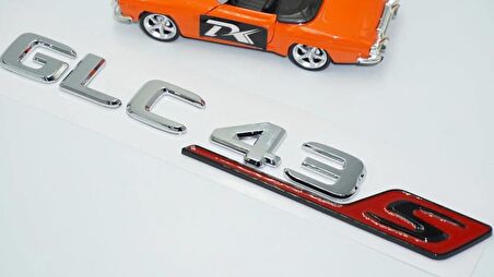 DK Tuning GLC 43S Bagaj Krom Kırmızı ABS Yazı Logo Benz İle Uyumlu