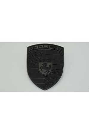 DK Porsche Ön Kaput Siyah Metal Tırnaklı Logo Amblem Arma