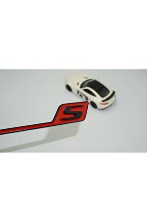 DK Benz AMG S GT S Eklenti Kırmızı Siyah ABS 3M 3D Bagaj Logo Amblem