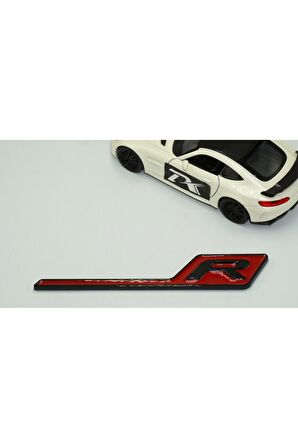 DK Benz AMG R GT R Eklenti Kırmızı Siyah ABS 3M 3D Bagaj Logo Amblem
