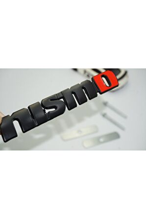 DK Nissan Nismo Siyah Kırmızı Çamurluk Yanı Logo Arma Amblem Seti