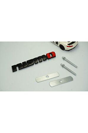 DK Nissan Nismo Siyah Kırmızı Çamurluk Yanı Logo Arma Amblem Seti