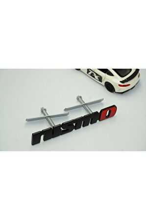 DK Nissan Nismo Siyah Kırmızı Çamurluk Yanı Logo Arma Amblem Seti