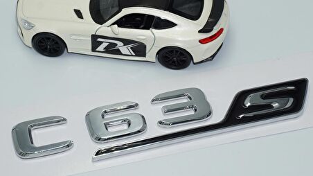 DK Tuning C 63S Bagaj Krom Siyah ABS 3M 3D Yazı Logo Benz İle Uyumlu