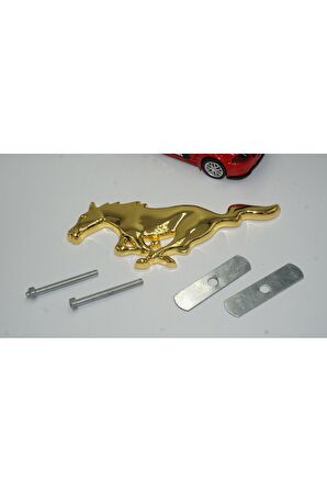 Dk Ranger Koşan At Ön Panjur Vidalı Gold Metal Logo