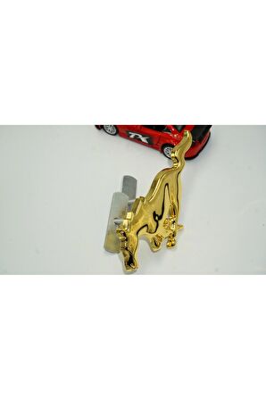 Dk Ranger Koşan At Ön Panjur Vidalı Gold Metal Logo