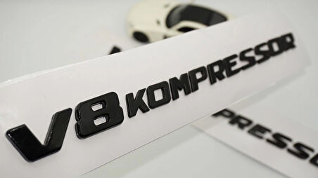 DK Tuning Benz V8 Kompressor Çamurluk Yanı Siyah Logo Amblem 2 Li Set
