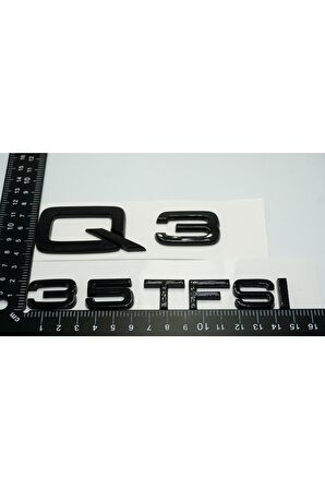 Audi Q3 35 Tfsi Parlak Siyah Abs 3m 3d Bagaj Yazı Logo Orjinal Ürün