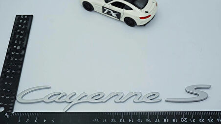 DK Tuning Porsche Cayenne S Bagaj 3M 3D Gri ABS Yazı Logo Amblem