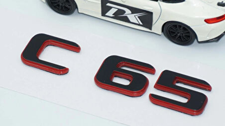 DK Tuning C 65 Bagaj Kırmızı Siyah ABS Yazı Logo Benz İle Uyumlu
