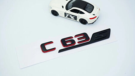 DK Tuning C 63S Bagaj Kırmızı Siyah ABS Yazı Logo Benz İle Uyumlu