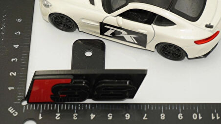 DK Tuning S6 Kırmızı Siyah Ön Panjur Izgara Logo Arma Audi İle Uyumlu